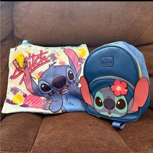 Disney Stitch mini backpack + tote bag